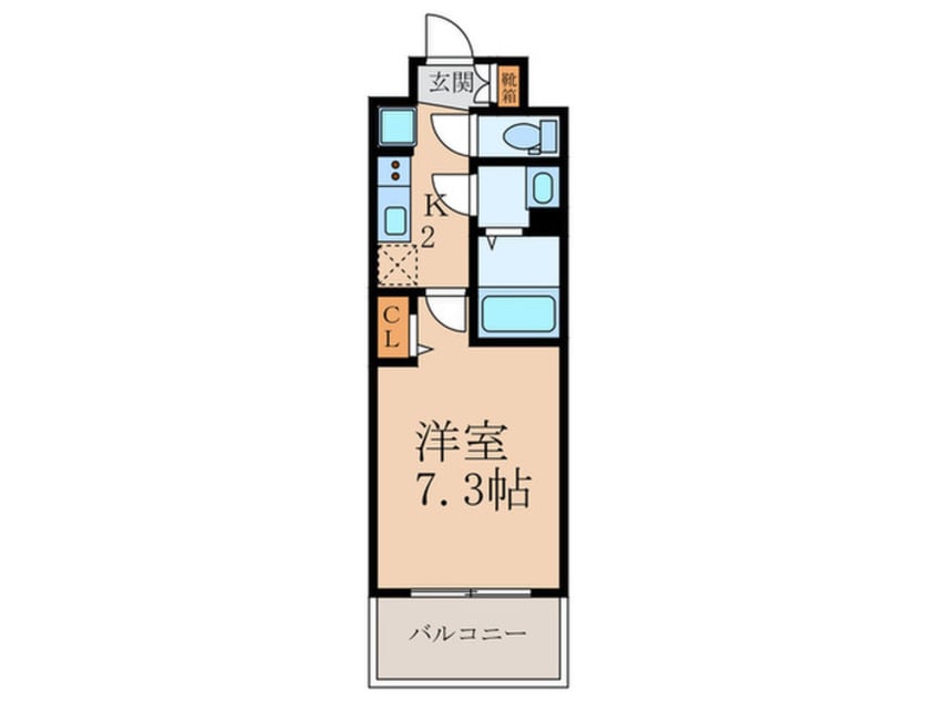 間取図 ﾌﾟﾚｻﾝｽTHE KYOTO流雅(415)