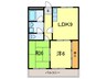 ハイツヨシダ 2LDKの間取り