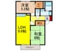 ココ・ソレジオＡ 2LDKの間取り