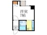 CASA聚楽 1Rの間取り