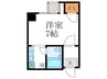 CASA聚楽 1Rの間取り