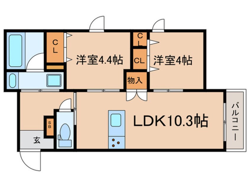 間取図 仮）甲子園七番町ヘーベルメゾン