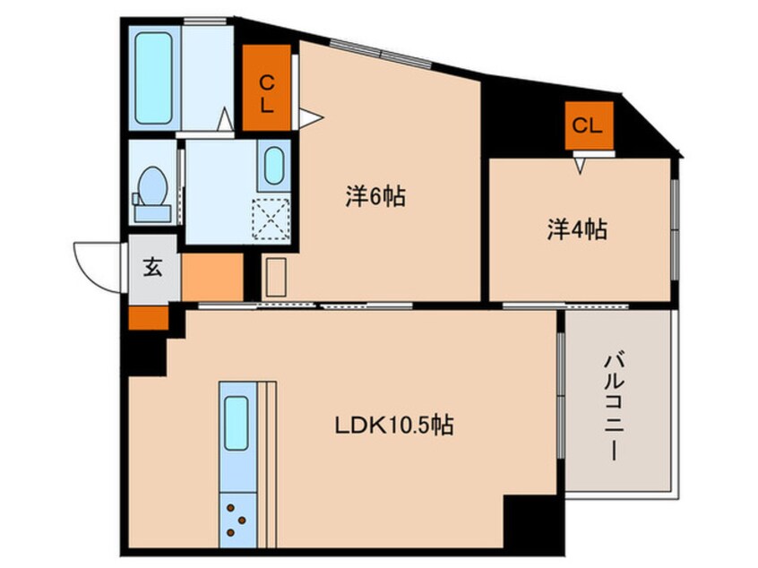 間取図 プリオーレ神戸大開通(509)