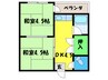 桜ハイツ 2DKの間取り