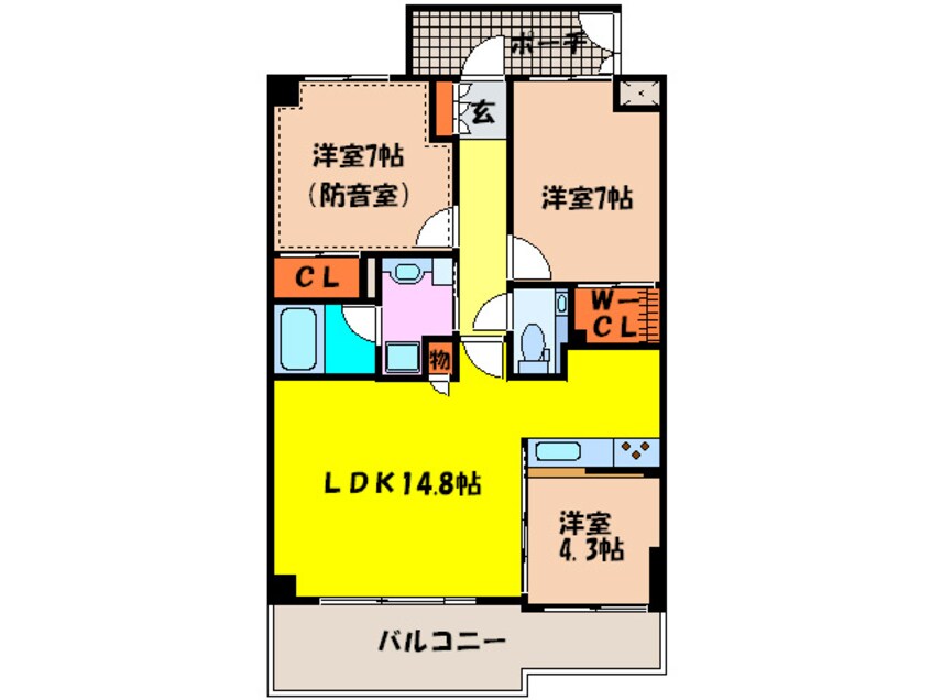 間取図 ファイブレジデンス西緑丘