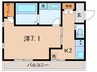サンマリン仲田 1Kの間取り