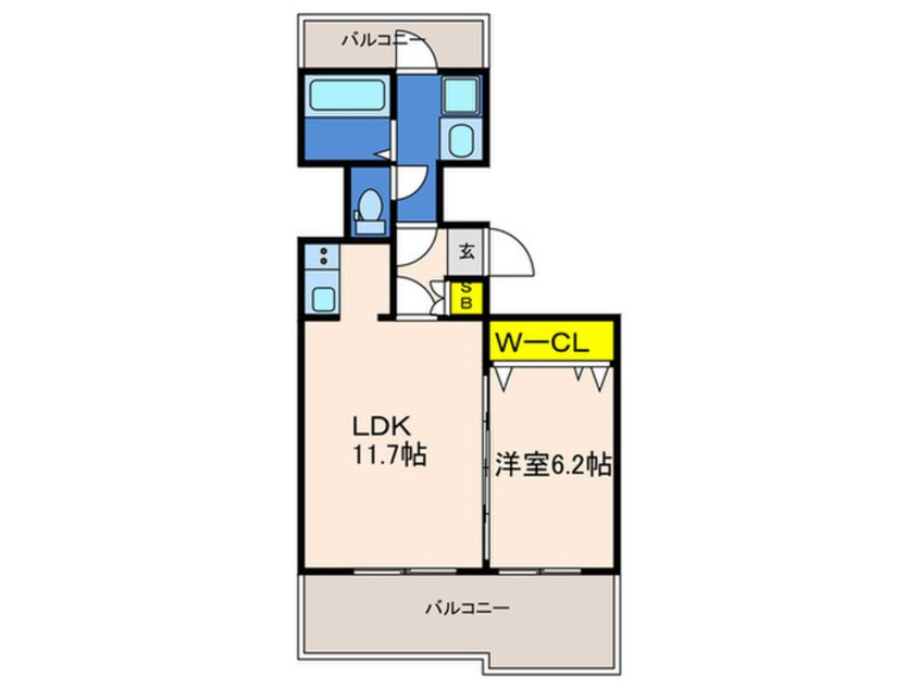 間取図 アドバンス神戸湊町（1001）