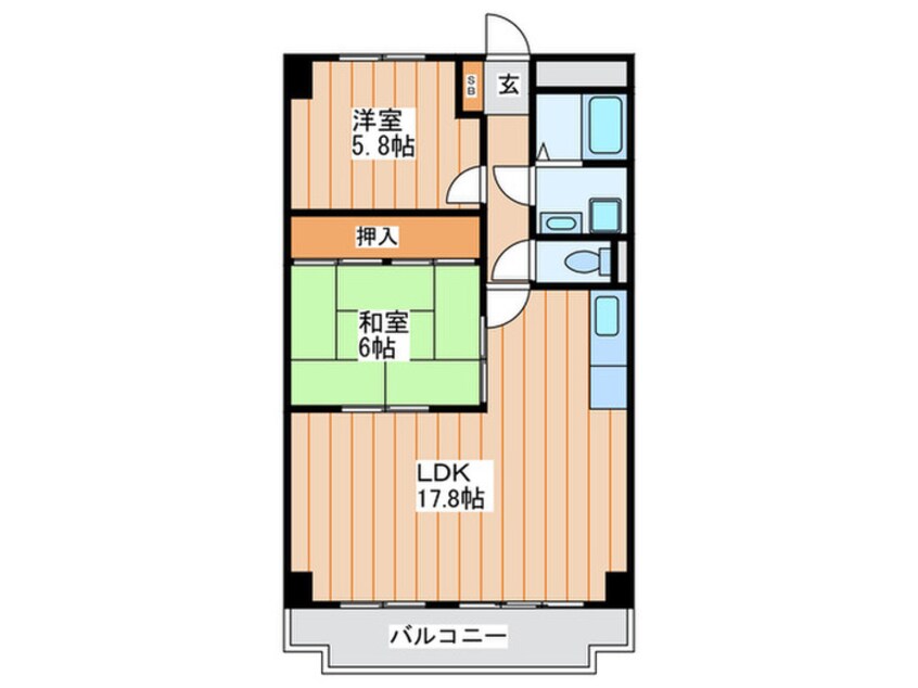 間取図 バーンフリート寝屋川