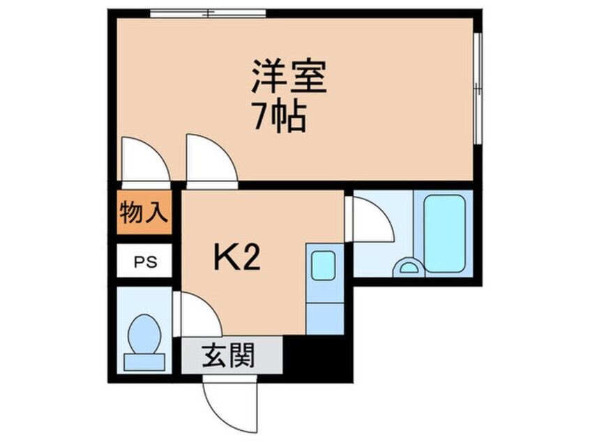 間取図 ビ－バ－ハイツ針中野