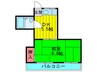 三木マンション 1DKの間取り
