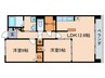 チャム 2LDKの間取り