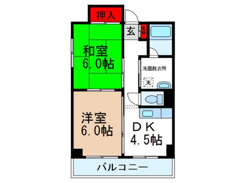 間取図 緑地ＪIＲＯ－２