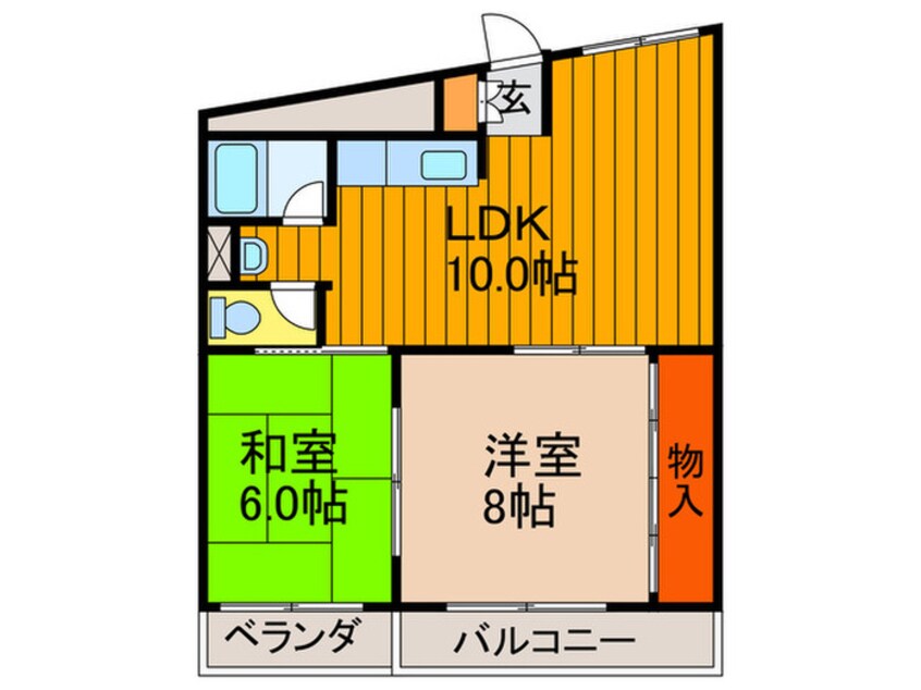 間取図 香里コーポ百合