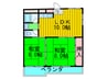 香里コーポ百合 2LDKの間取り