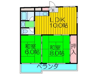 間取図 香里コーポ百合