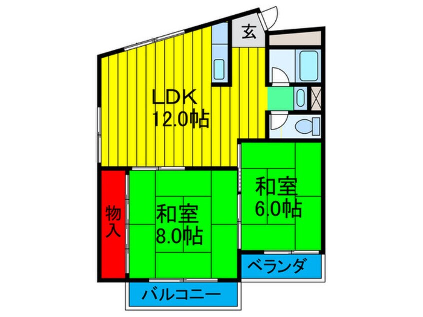 間取図 香里コーポ百合