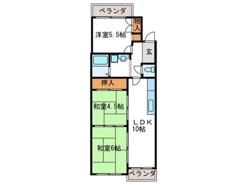 間取図 コーポラス桂