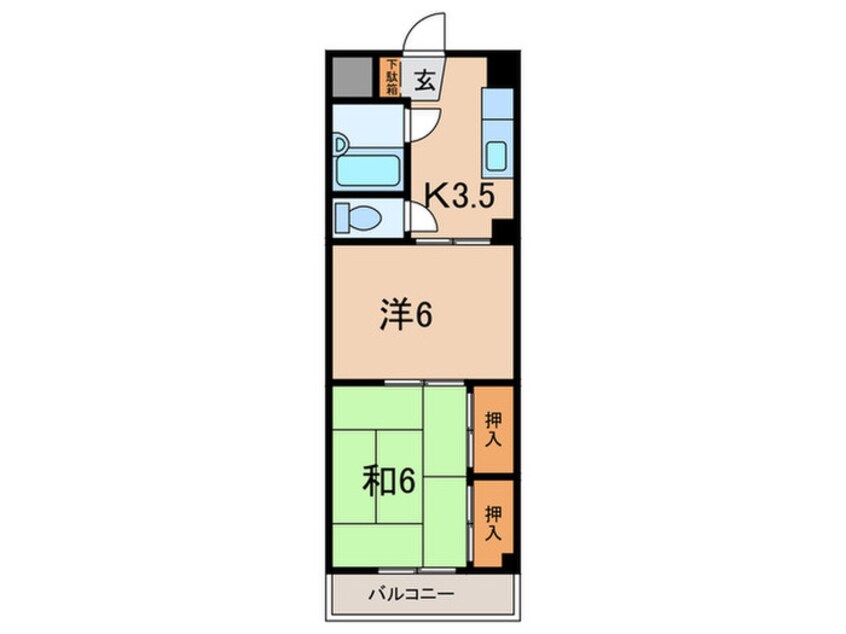 間取図 第６１川辺ビル