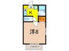 聚楽荘Ｂ棟 1Kの間取り