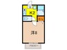 聚楽荘Ｂ棟 1Kの間取り