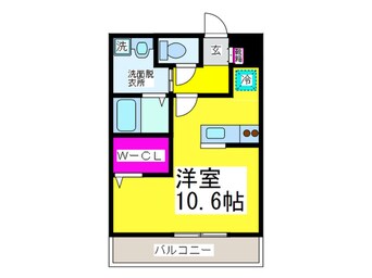 間取図 アンプル－ル茶谷