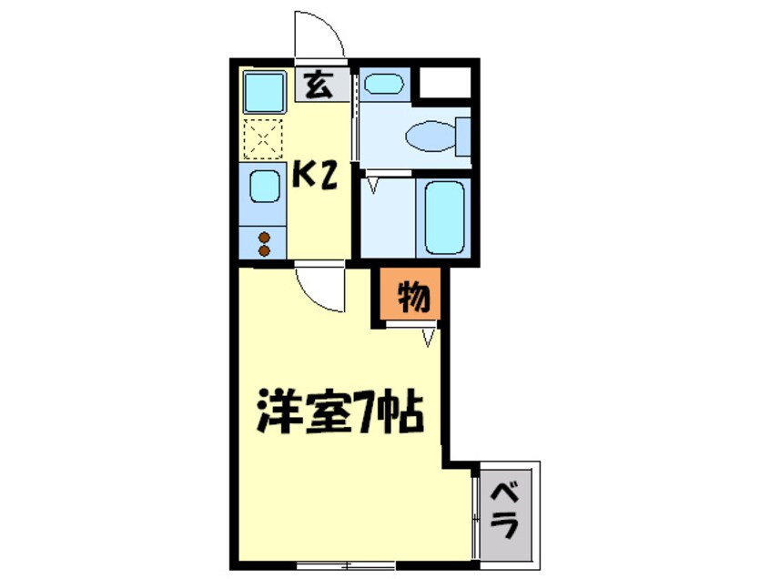 間取図 フラッティ千本鞍馬口