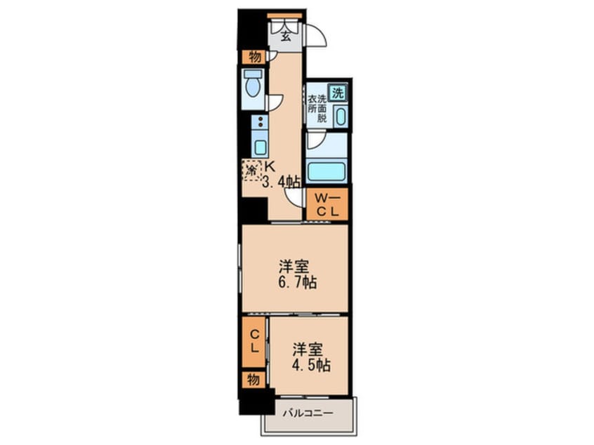 間取図 ネットフロ－ラ立売堀