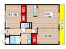 ボヌール岩崎台Ａ棟 2LDKの間取り