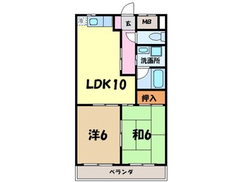 間取図 ルナシャトー白鳥