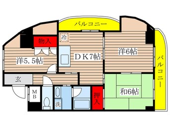 間取図 ルナシャトー白鳥