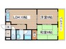ルナシャトー白鳥 2LDKの間取り