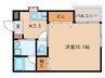 プロパティー城西 1Kの間取り