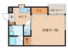 プロパティー城西 1Kの間取り