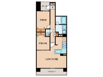 間取図 リコット刈谷南棟（３０５）