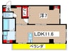 ユタカマンション 1LDKの間取り