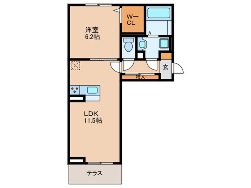 間取図 Ｄ－ｒｏｏｍ名駅　Ｃ棟