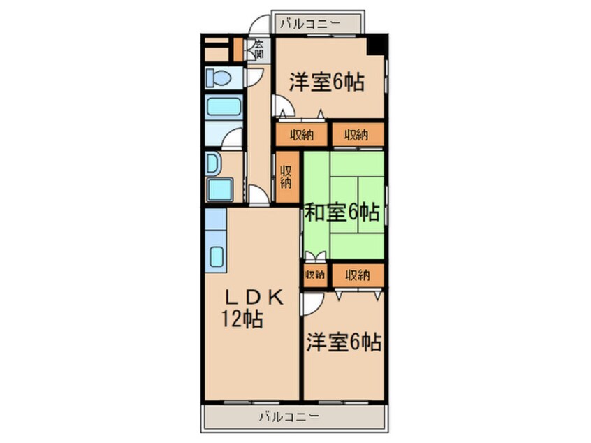 間取図 アヴニ－ル小坂