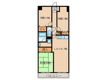 間取図 アヴニ－ル小坂