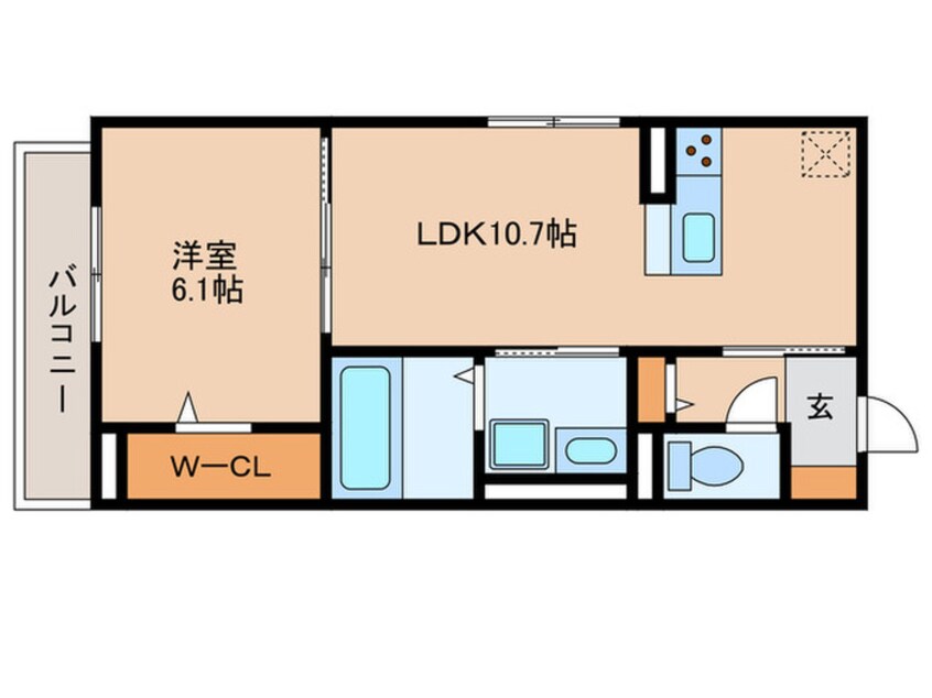 間取図 Ｄ－ｒｏｏｍ名駅　Ｅ棟