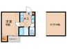 CLAUDIA浄心 1Kの間取り