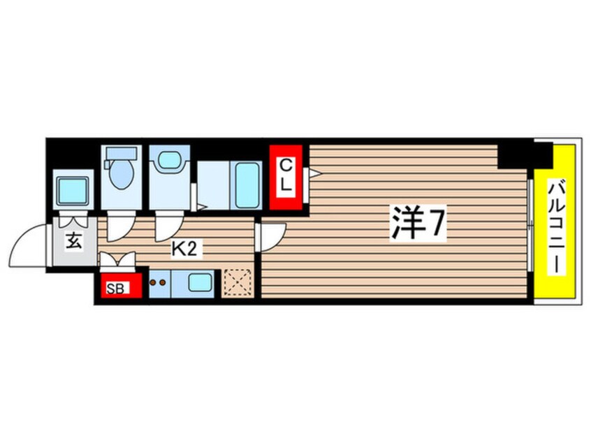 間取図 S-RESIDENCE川名駅North