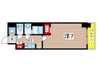 RICHED′OR川名駅 1Kの間取り