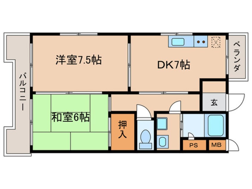 間取図 ﾎﾟｰﾗｽﾀｰﾋﾞﾙ5ｔｈｽﾃｰｼﾞ覚王山