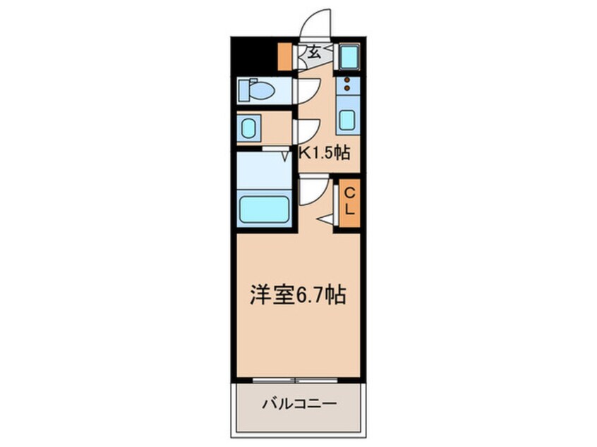 間取図 ﾌﾟﾚｻﾝｽ丸の内流雅(305)