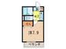 メゾンさかえ 1Kの間取り