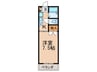 エオリア菖蒲池 1Kの間取り