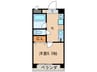 スカイコ－ト天塚 1Kの間取り