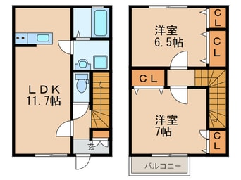 間取図 ｺﾝｺﾙﾃﾞｨｱちゃやがさか　NORTH