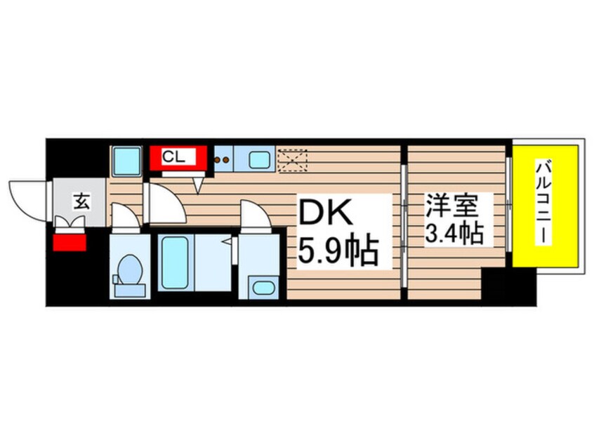 間取図 ﾌﾟﾚｻﾝｽｼﾞｪﾈ新栄町駅前葵（920）