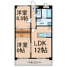 グランドール南陽 2LDKの間取り